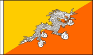 Bhutan Table Flags